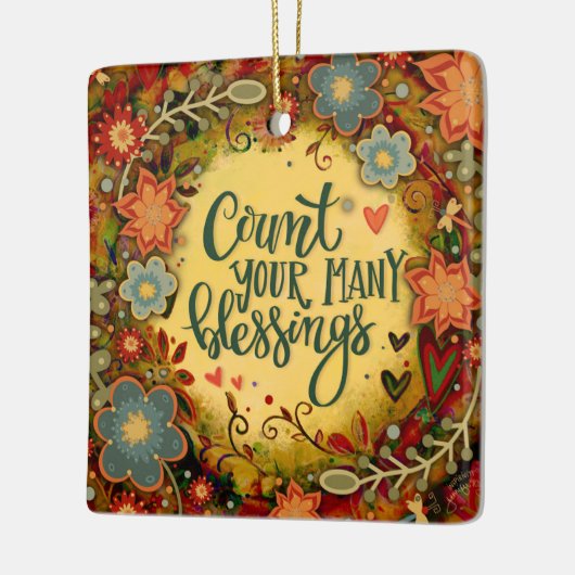 Bloemen Inspirerende Zegeningen Quote Inspirativit Keramisch Ornament (Links)
