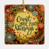 Bloemen Inspirerende Zegeningen Quote Inspirativit Keramisch Ornament (Voorkant)