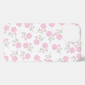 Bloemen iPhone 13 Slim Fit Hoesje, glanzend iPhone Hoesje (Achterkant horizontaal)