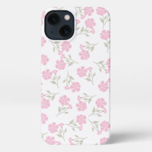 Bloemen iPhone 13 Slim Fit Hoesje, glanzend