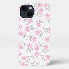 Bloemen iPhone 13 Slim Fit Hoesje, glanzend iPhone 13 Hoesje