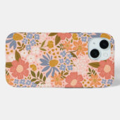 Bloemen iPhone 15 Hoesje (Achterkant (horizontaal))
