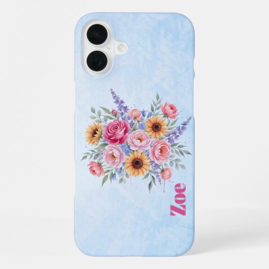 Bloemen iPhone Hoesje (Achterkant)