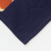 Bloemen Isometrisch blauw beige bloemmotief Fleece Deken (Hoek)