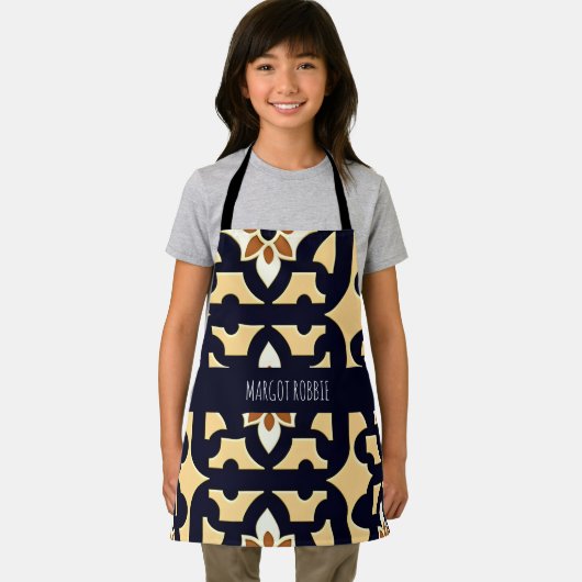 Bloemen Isometrisch in Doos Beige Botanisch Patroo Schort (Insitu)