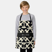 Bloemen Isometrisch monochromisch botanisch patroo Schort (Gedragen)