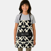 Bloemen Isometrisch monochromisch botanisch patroo Schort (Insitu)