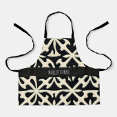 Bloemen Isometrisch monochromisch botanisch patroo Schort (Voorkant)