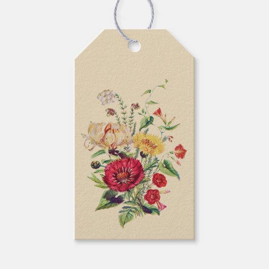  bloemen IV Cadeaulabel (Voorkant)