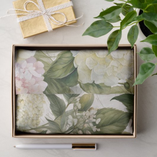 Bloemen Ivoor Pioen Hydrangea Decoupage Tissuepapier (Geschenk)