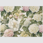 Bloemen  Ivoor Pioen Hydrangea Decoupage Tissuepapier (Voorkant)