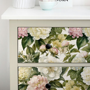 Bloemen  Ivoor Pioen Hydrangea Decoupage Tissuepapier