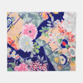 Bloemen, Japans ontwerp Fleece Deken (Voorkant (Horizontaal))