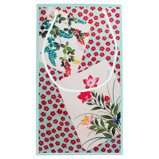 Bloemen, Japans ontwerp Klein Cadeauzakje (Achterkant)