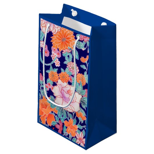 Bloemen, Japans ontwerp Klein Cadeauzakje (Voorkant Gekanteld)