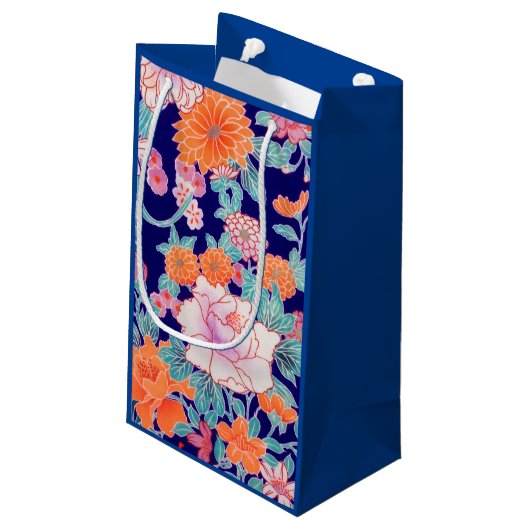 Bloemen, Japans ontwerp Klein Cadeauzakje (Achterkant Gekanteld)