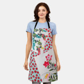 Bloemen, Japans ontwerp Schort (Gedragen)