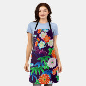 Bloemen, Japans ontwerp Schort (Gedragen)