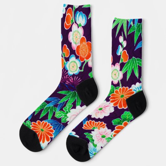 Bloemen, Japans ontwerp Sokken (Links)