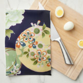 Bloemen, Japans ontwerp Theedoek (Quarter Fold)