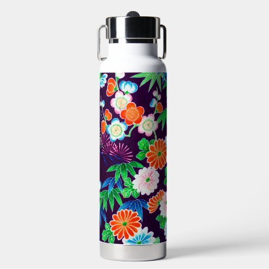 Bloemen, Japans ontwerp Waterfles (Voorkant)
