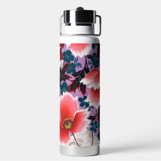 Bloemen, Japans ontwerp Waterfles (Achterkant)