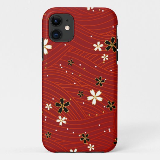 Bloemen, Japans papier, bloemenachtergrond afbeeld Case-Mate iPhone Case (Achterkant)