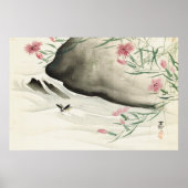 Bloemen Japanse Waterverf Kunst Poster (Voorkant)