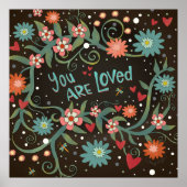  Bloemen Je bent Geliefd Inspirivity Poster (Voorkant)