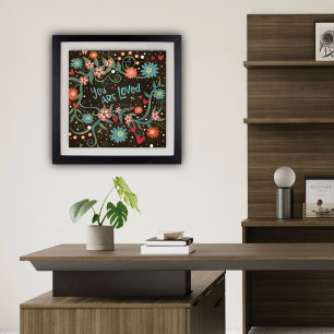 Bloemen Je bent Geliefd Inspirivity Poster