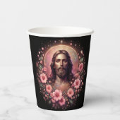 Bloemen Jezus papieren beker! Papieren Bekers (Achterkant)