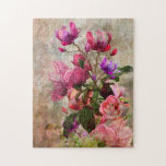 bloemen Jigzaag Puzzle Legpuzzel<br><div class="desc">Charmant puzzel van een mooie  hand geschilde bloemen. Kies uit de verschillende beschikbare formaten.</div>