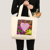 BLOEMEN JOHN 8:12 FOTOONTWERP GROTE TOTE BAG (Voorkant (product))