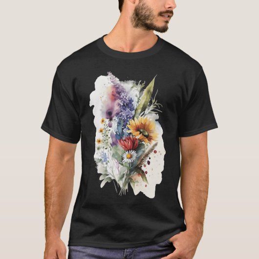 bloemen jongen liefde t-shirt (Voorkant)