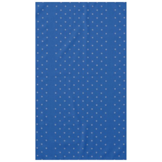 Bloemen Joodse Sterren op Donkerblauw (Groot) Tafelkleed (Voorkant)