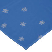 Bloemen Joodse Sterren op Donkerblauw (Groot) Tafelkleed (Gekanteld)