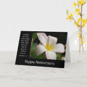 Bloemen Jubileum Plumeria met vers over liefde Kaart (Gele Bloem)