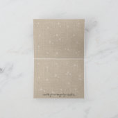 Bloemen jute dankkaart bedankkaart (Binnen)