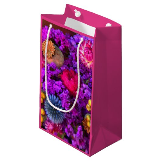 Bloemen juweel gekleurd klein cadeauzakje (Voorkant Gekanteld)