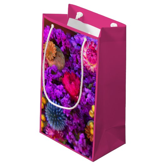 Bloemen juweel gekleurd klein cadeauzakje (Achterkant Gekanteld)