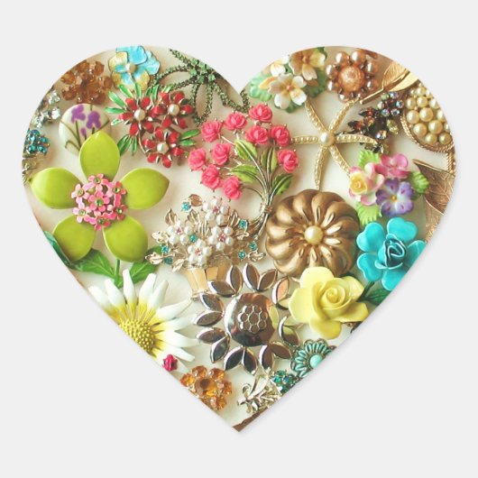 Bloemen  Juwelen Sticker (Voorkant)