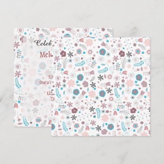 Bloemen Kaart (Voorkant / Achterkant)