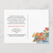  Bloemen Kaart Douche per Mail Invitation (Achterkant)