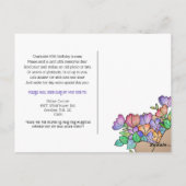  Bloemen Kaart Douche per Mail Invitation (Achterkant)