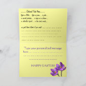 Bloemen Kaarten Crocus Flowers Aangepast Wenskaart (Binnen)