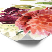 Bloemen Kaarten en Cadeaus feestbord Poster (Hoek)