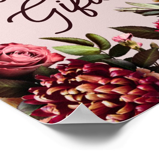 Bloemen Kaarten en geschenken Trouwteken Poster (Hoek)