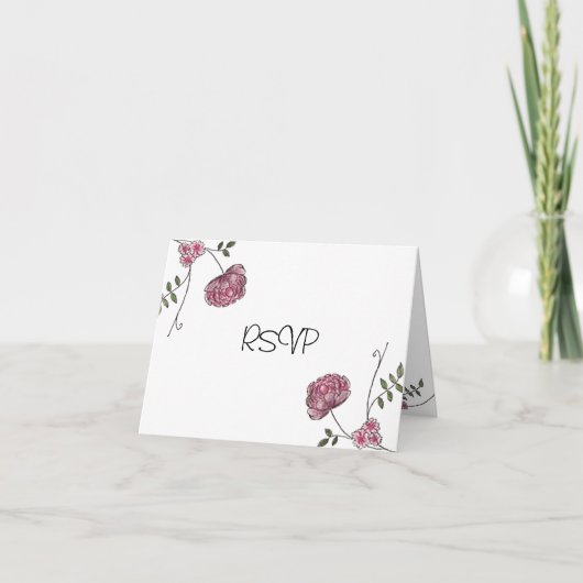 Bloemen kaarten RSVP (Voorkant)