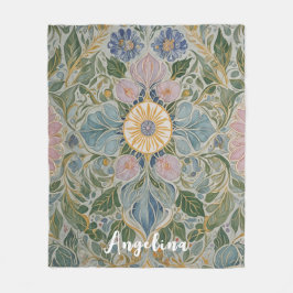 Bloemen Kaleidoscoop gepersonaliseerd Fleece Deken