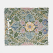 Bloemen Kaleidoscoop gepersonaliseerd Fleece Deken (Voorkant (Horizontaal))